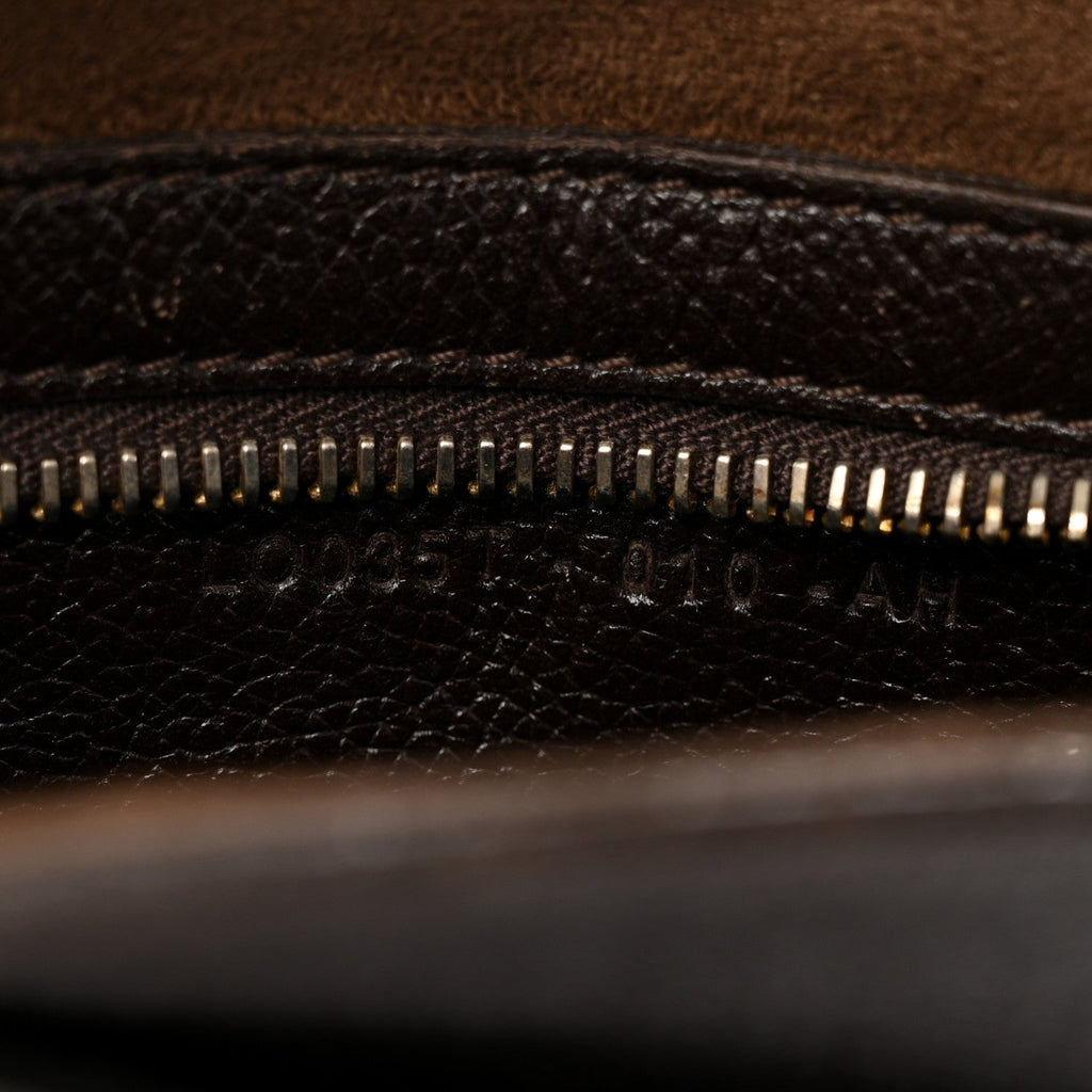Grained Calfskin Medium Jennifer Crossbody Bag Brown