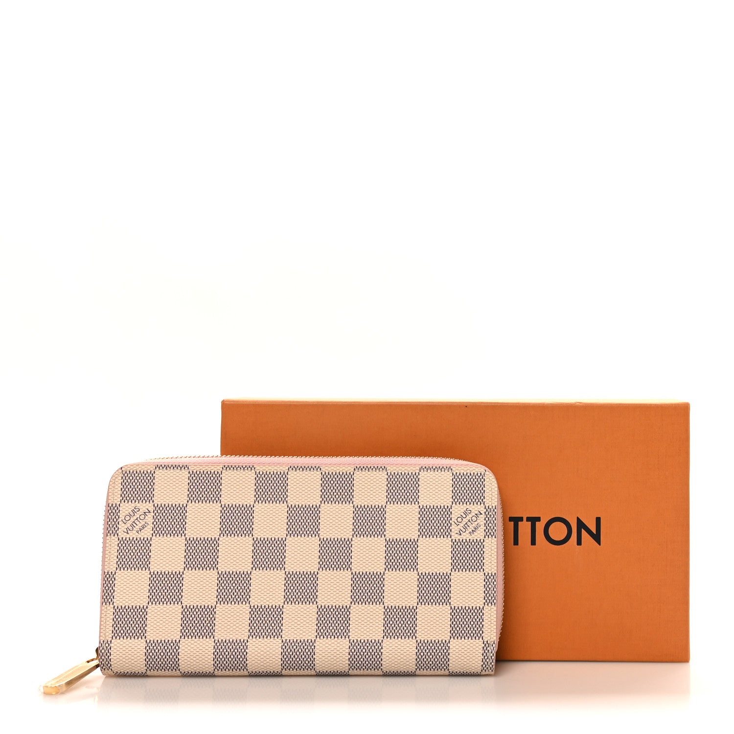 Damier Azur Zippy Wallet Rose Ballerine