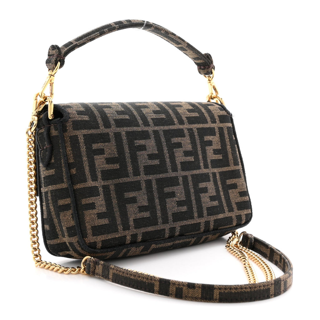 Fabric Jacquard FF 1974 Mini Baguette Tobacco Moro Black