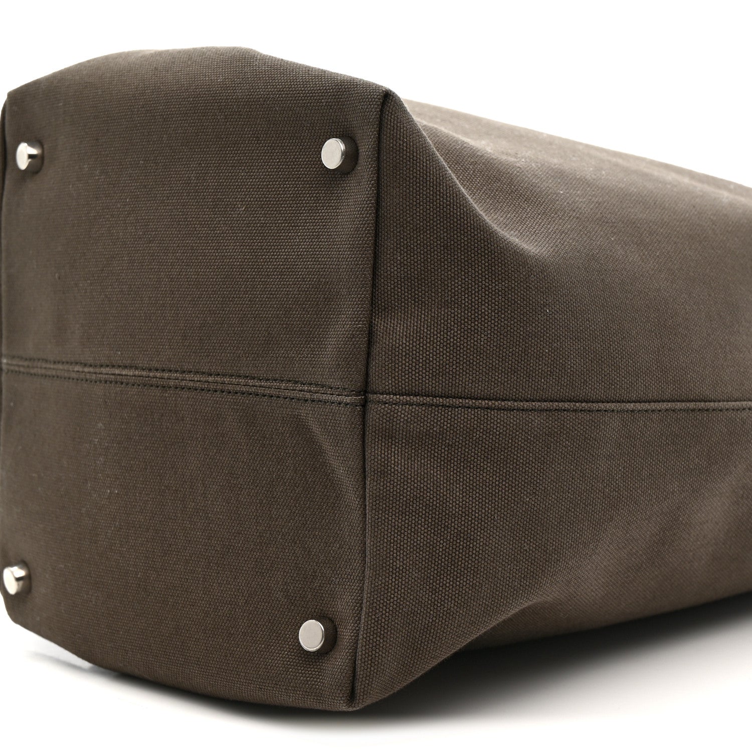 Canvas Calfskin Medium N/S Park Tote Taupe