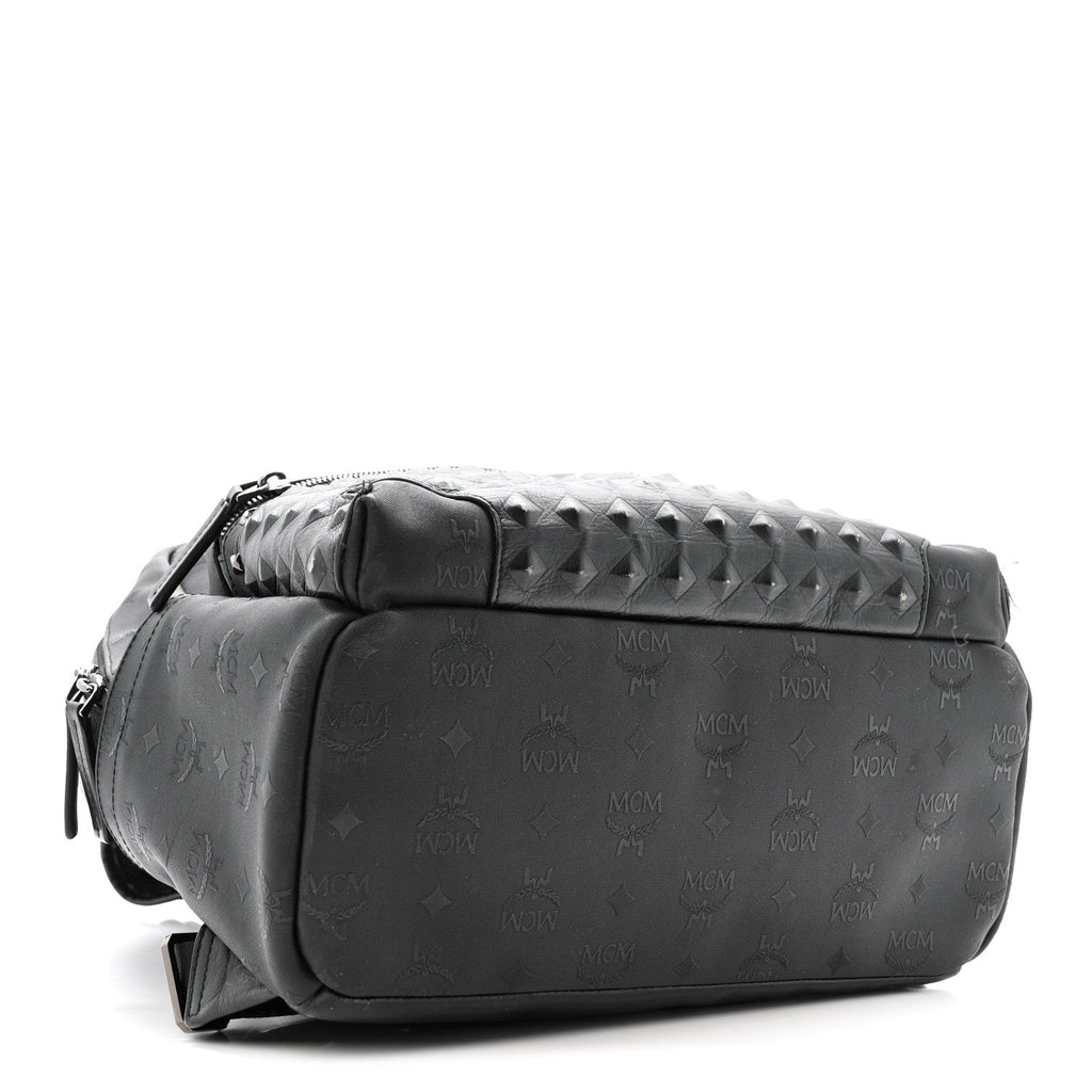 Nylon Monogram Studded Stark Medium Backpack Black
