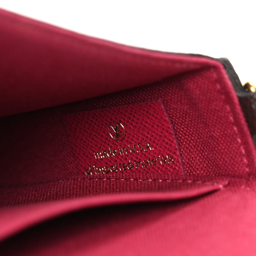 Monogram Pochette Felicie Chain Wallet Fuchsia