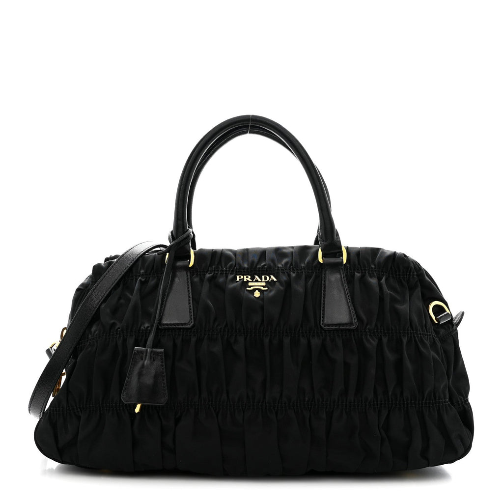 Tessuto Nylon Gaufre Tote Black
