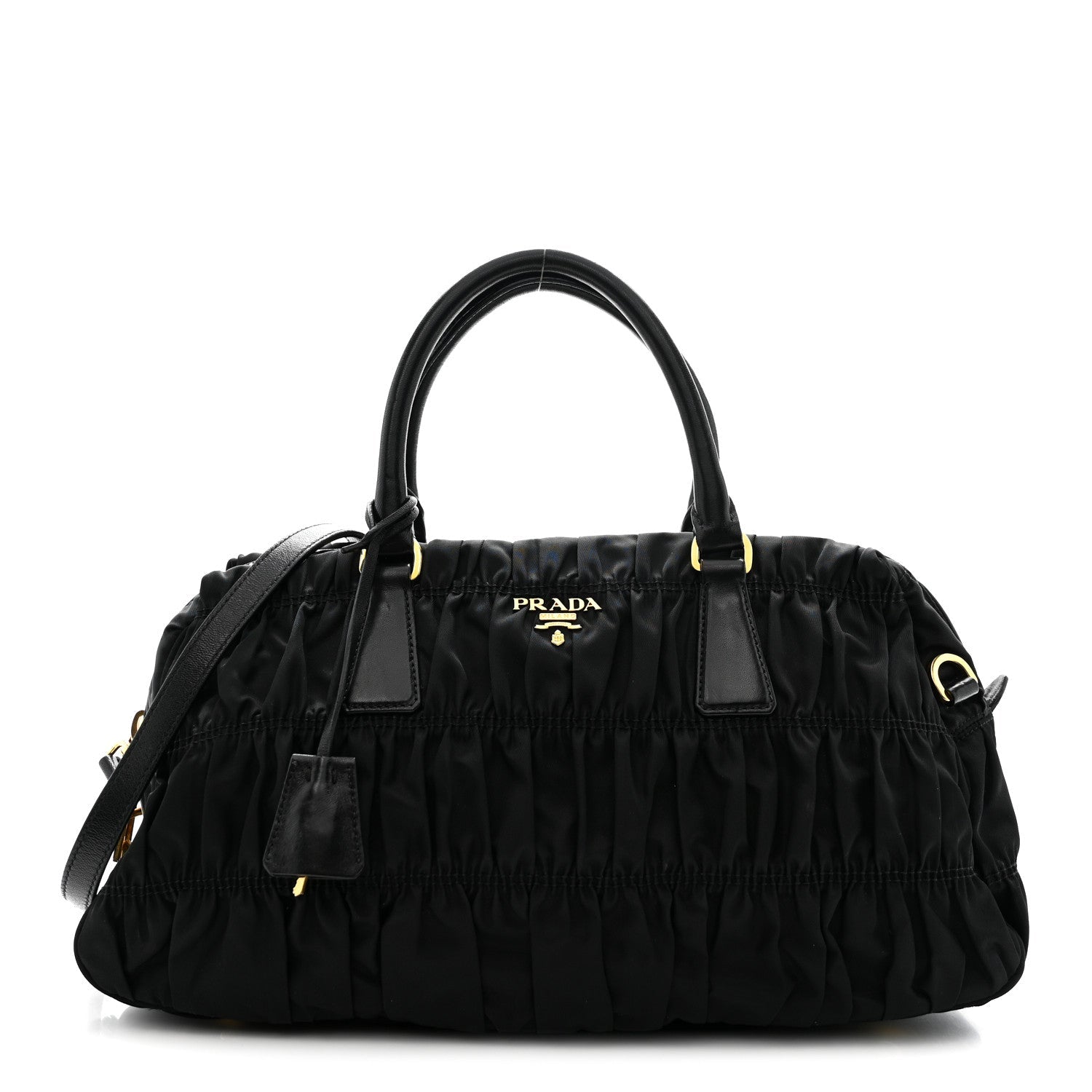 Tessuto Nylon Gaufre Tote Black