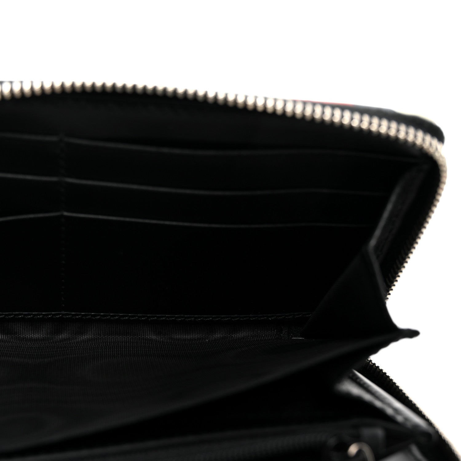 GG Supreme Monogram Night Courrier Embroidered Zip Around Wallet