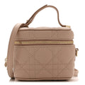 Lambskin Cannage Micro Lady Dior Vanity Case Rose Des Vents