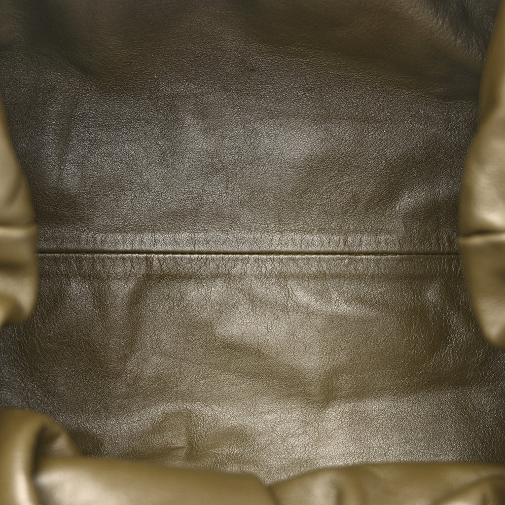Smooth Butter Calf The Pouch Oversized Clutch Kaki Fondent
