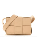 Lambskin Maxi Intrecciato Extra Mini Cassette Crossbody Bag Almond