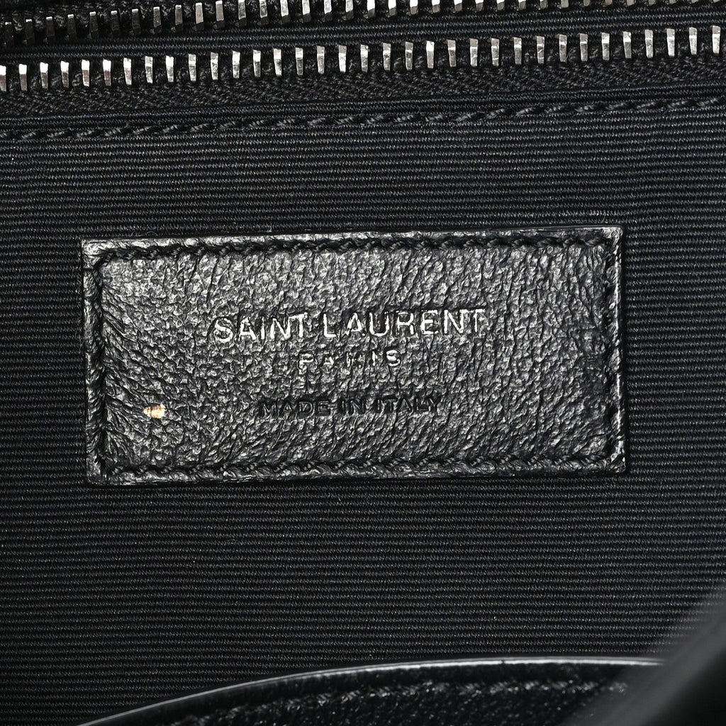 Grained Lambskin Monogram Large Niki Chain Satchel Black