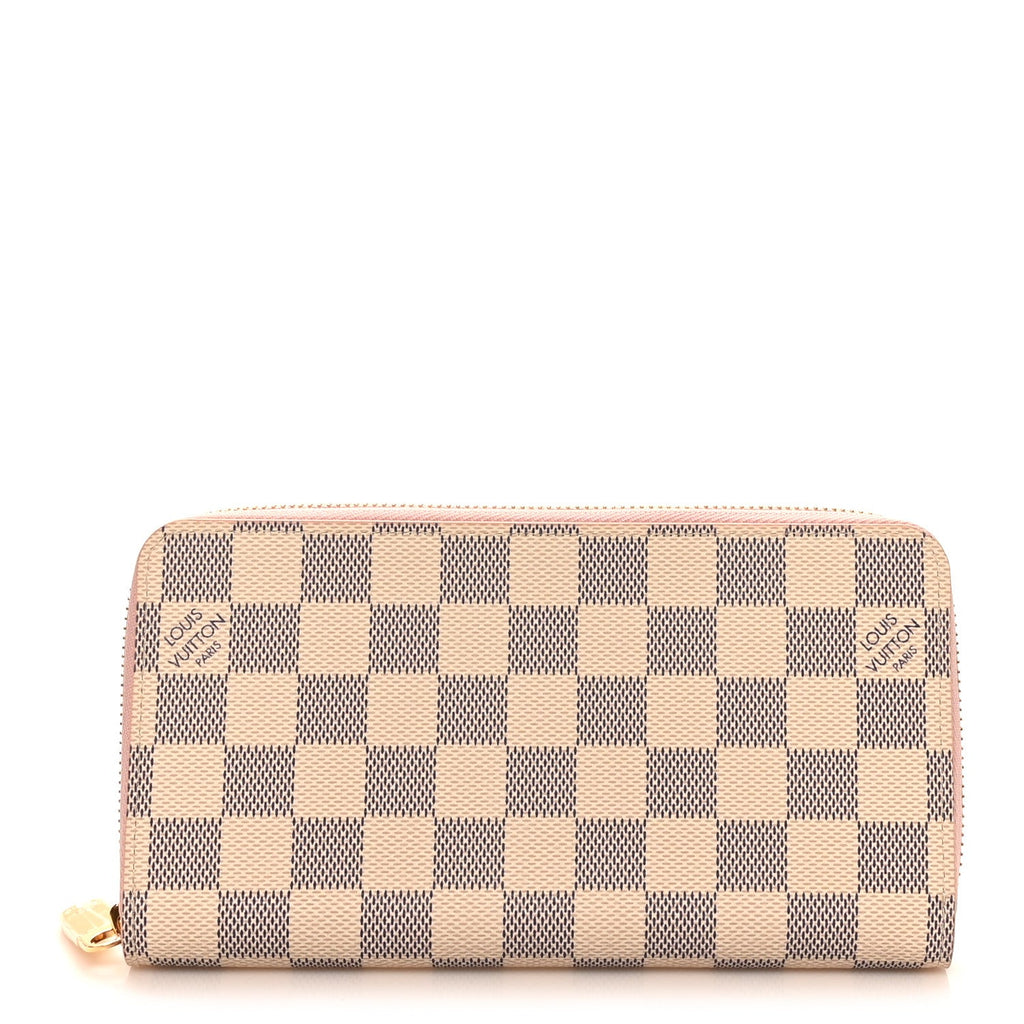 Damier Azur Zippy Wallet Rose Ballerine