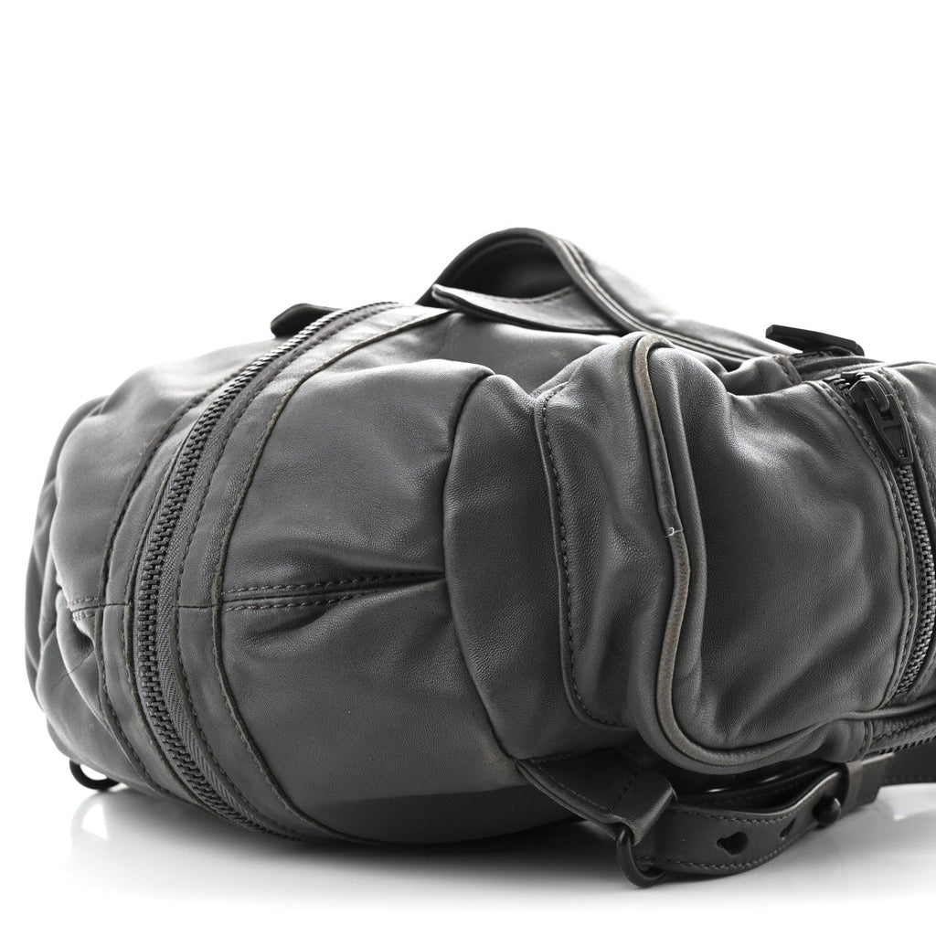 Lambskin Backpack Bag Grey