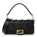 Nappa FF 1974 Embossed Baguette Black