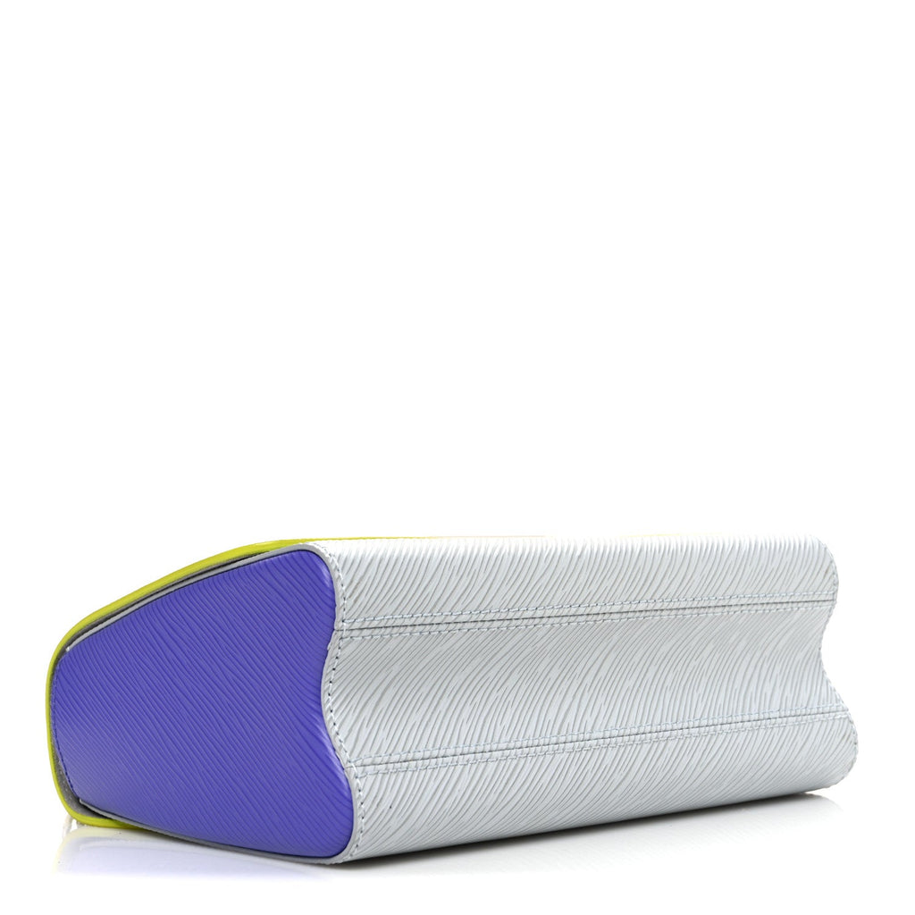 Epi Gradient Twist Shoulder Bag MM Purple Yellow Grey