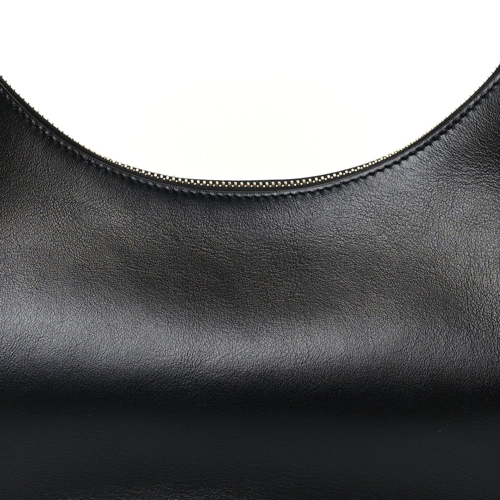Vitello Grace Matte Whipstitch Small Fendigraphy Hobo Bag Black