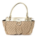 Monogram D Gold Tote Metallic Gold