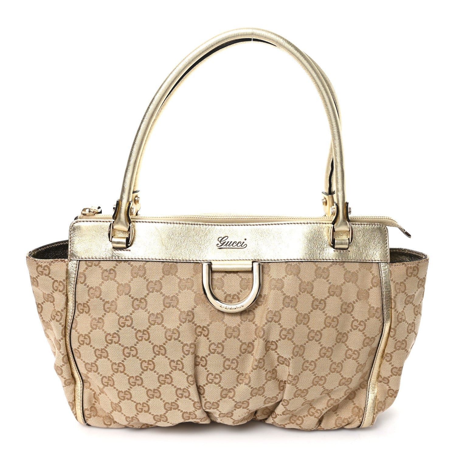 Monogram D Gold Tote Metallic Gold
