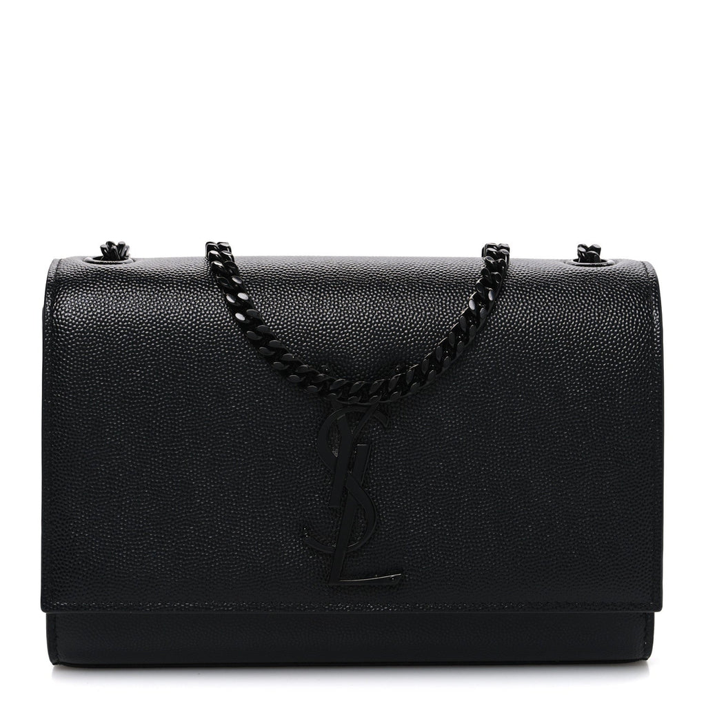 Grain De Poudre Small Monogram Monochrome Kate Satchel Black