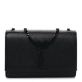 Grain De Poudre Small Monogram Monochrome Kate Satchel Black