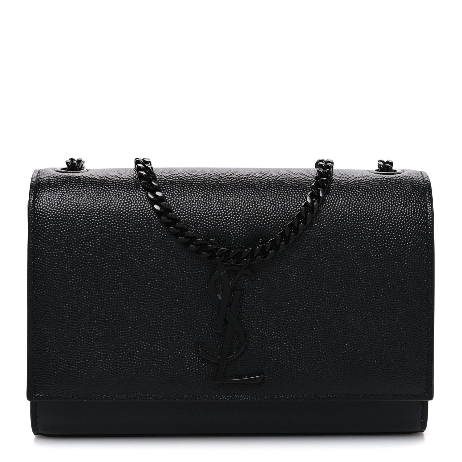 Grain De Poudre Small Monogram Monochrome Kate Satchel Black