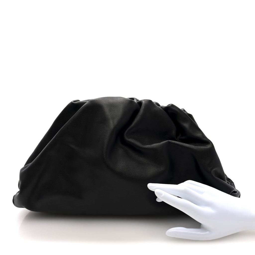 Smooth Butter Calf The Pouch Oversized Clutch Black