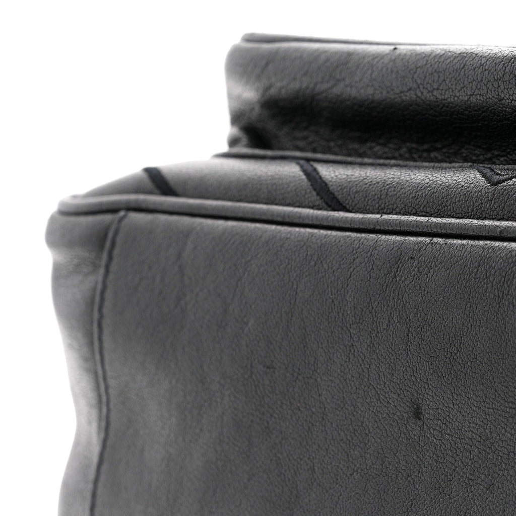 Calfskin Matelasse Monogram Microstud Medium Niki Chain Satchel Black