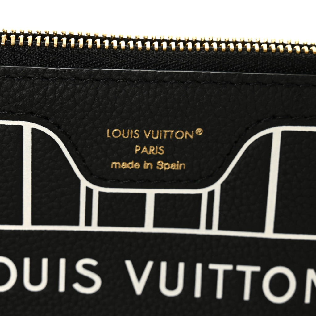Calfskin Neverfull Inside Out MM Pochette Black