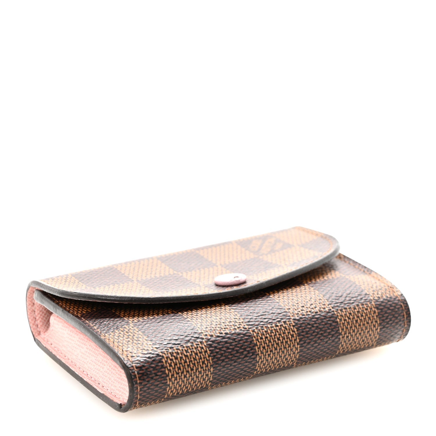 Damier Ebene Rosalie Coin Purse Rose Ballerine