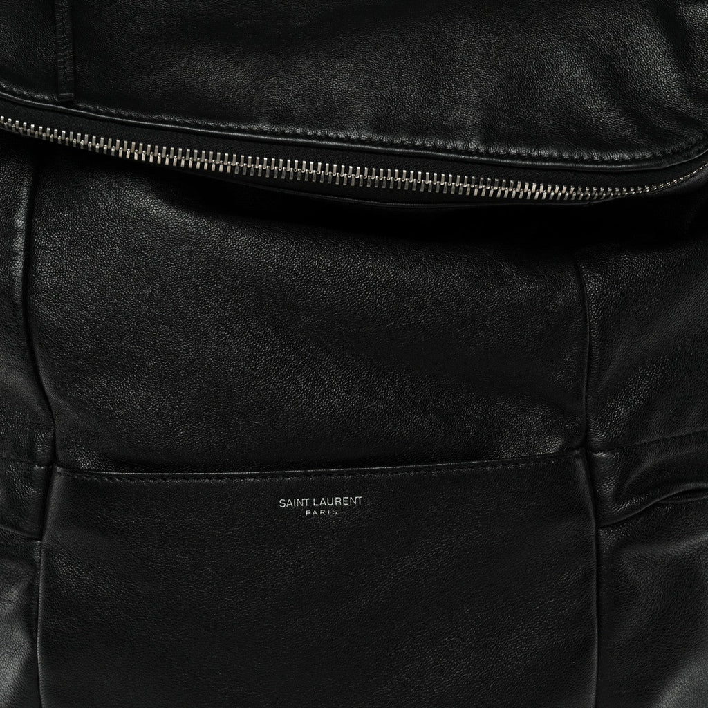 Canvas Calfskin Sid Backpack Black