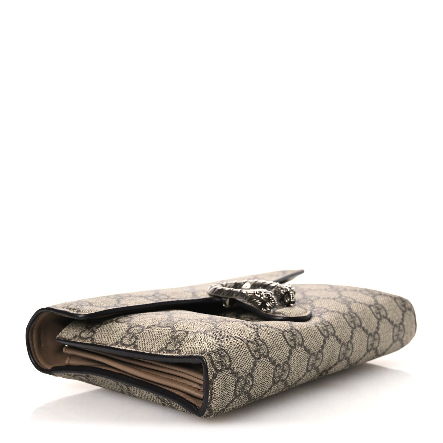GG Supreme Monogram Mini Dionysus Chain Wallet Beige Taupe