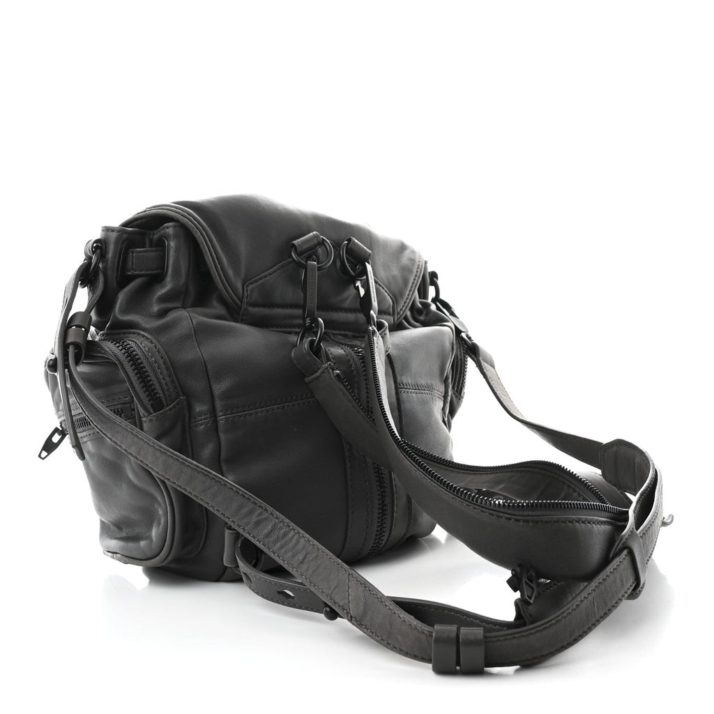 Lambskin Backpack Bag Grey