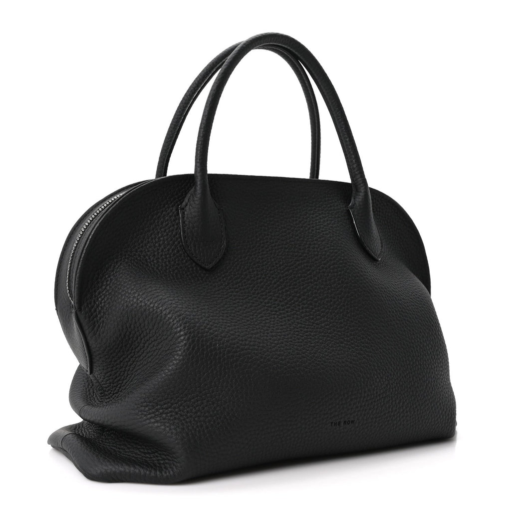 Matte Grained Calfskin Agnes Bag Black