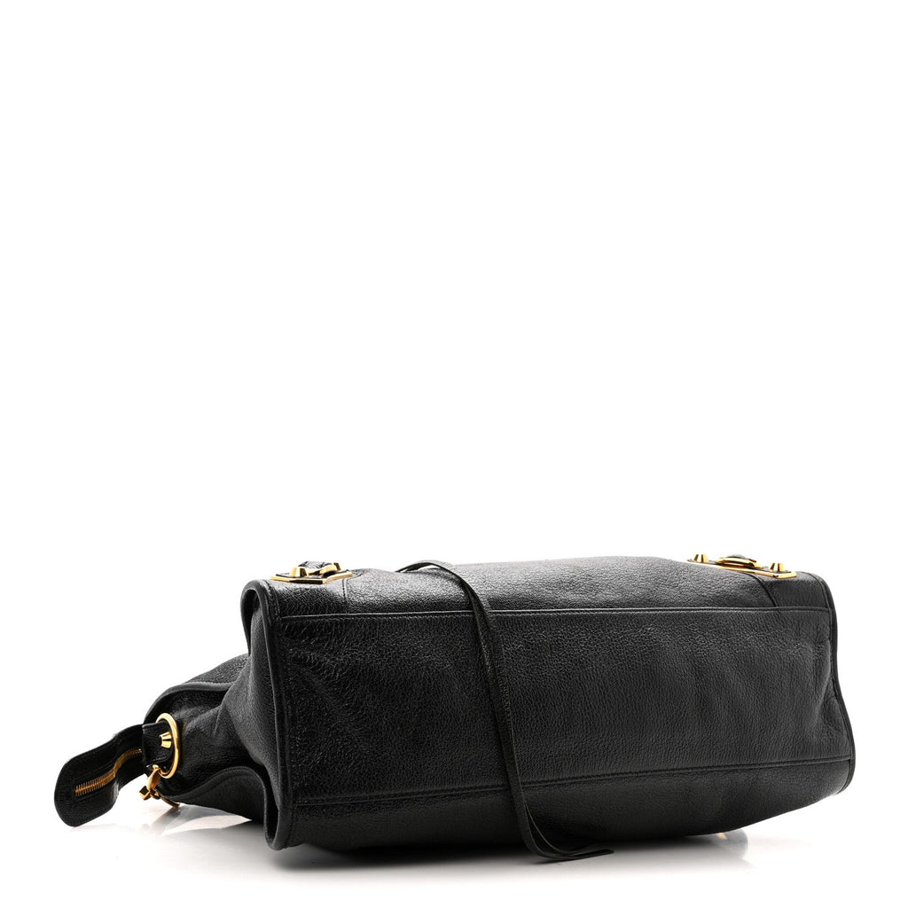 Chevre Gold Metallic Edge Hardware City Black