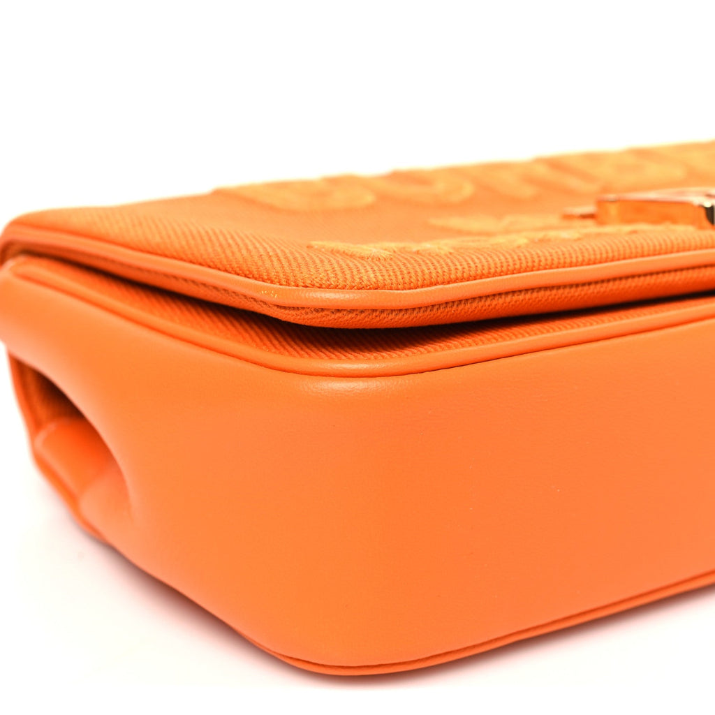 Canvas Horseferry Print Small Lola Bag Deep Orange