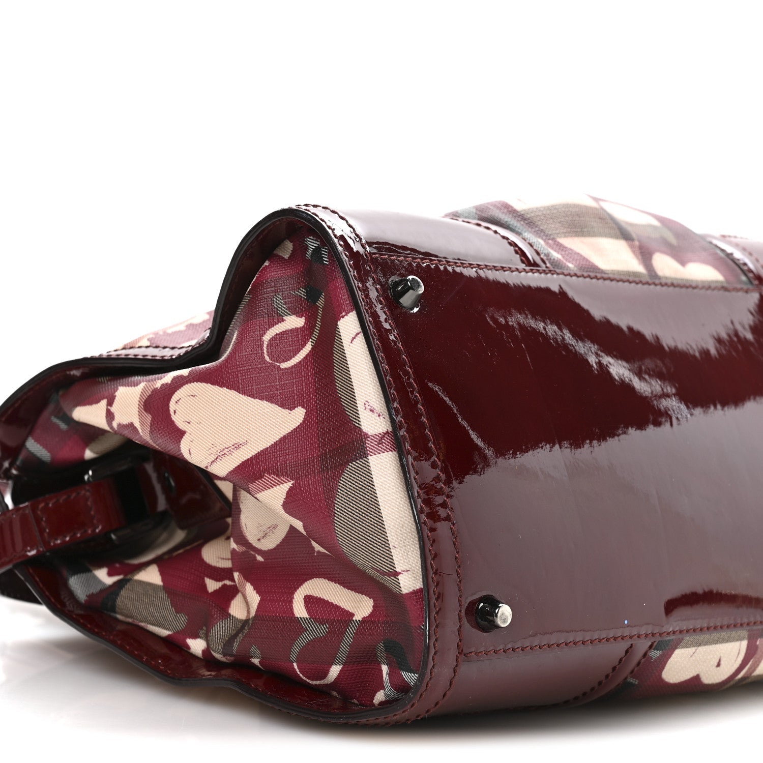 Nova Check Heart Print Pilgrim Satchel Berry