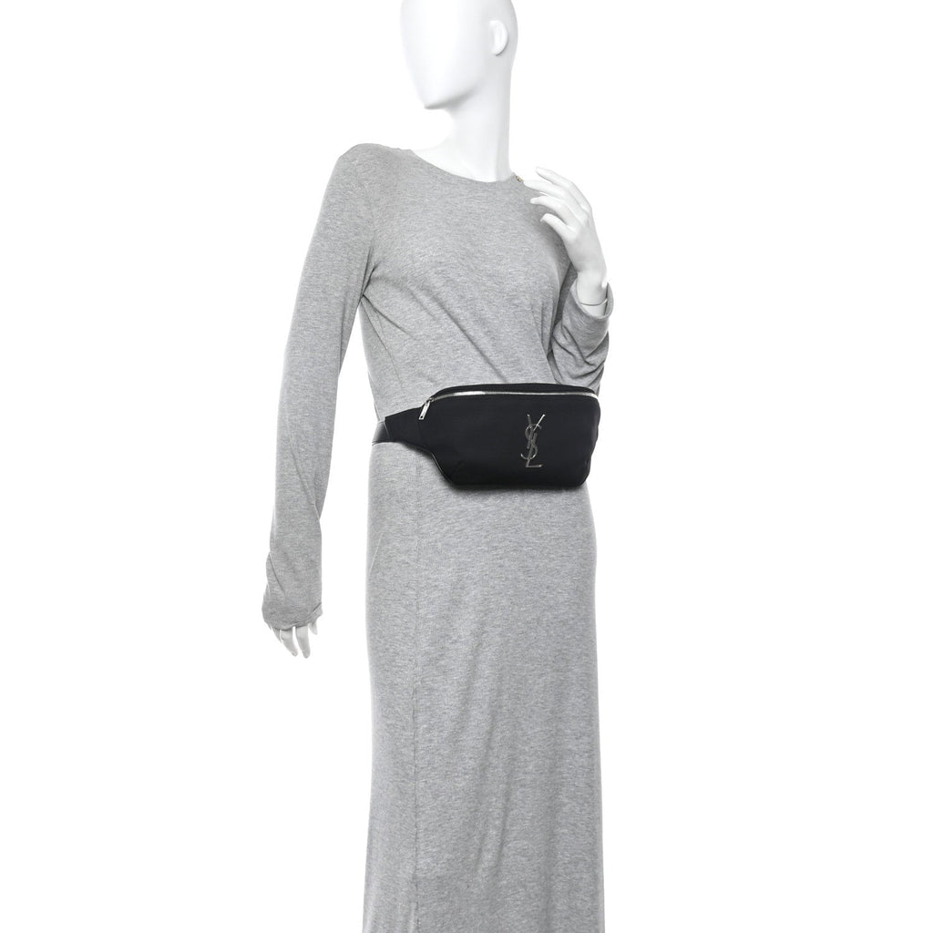 Canvas Monogram Belt Bag Black
