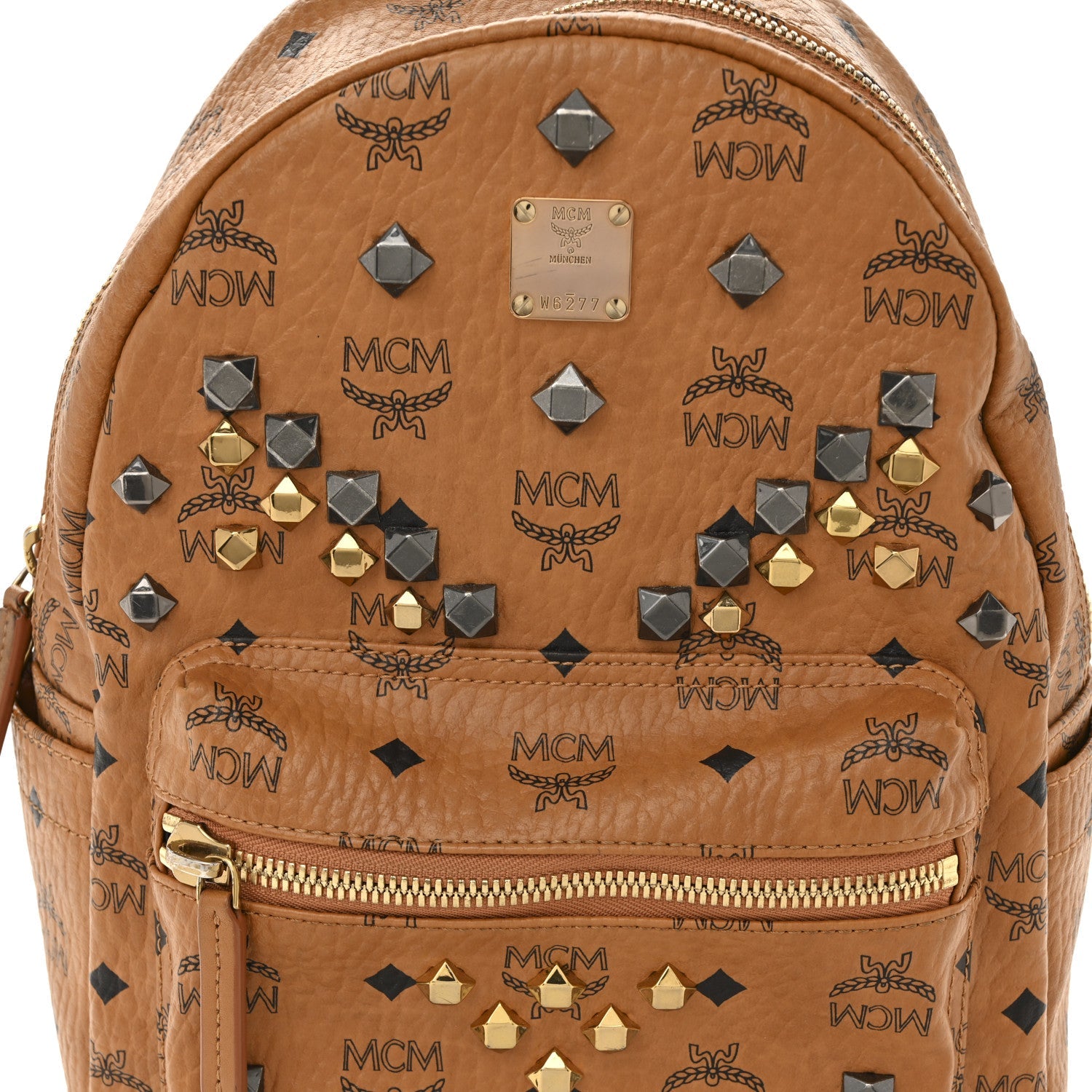 Visetos Studded Small Stark M Backpack Cognac