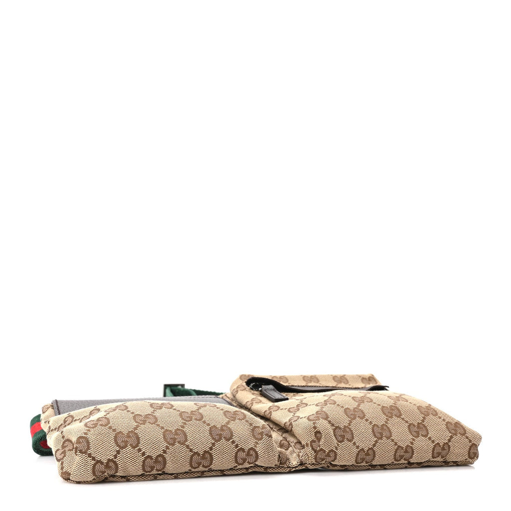 Monogram Web Belt Bag Dark Brown