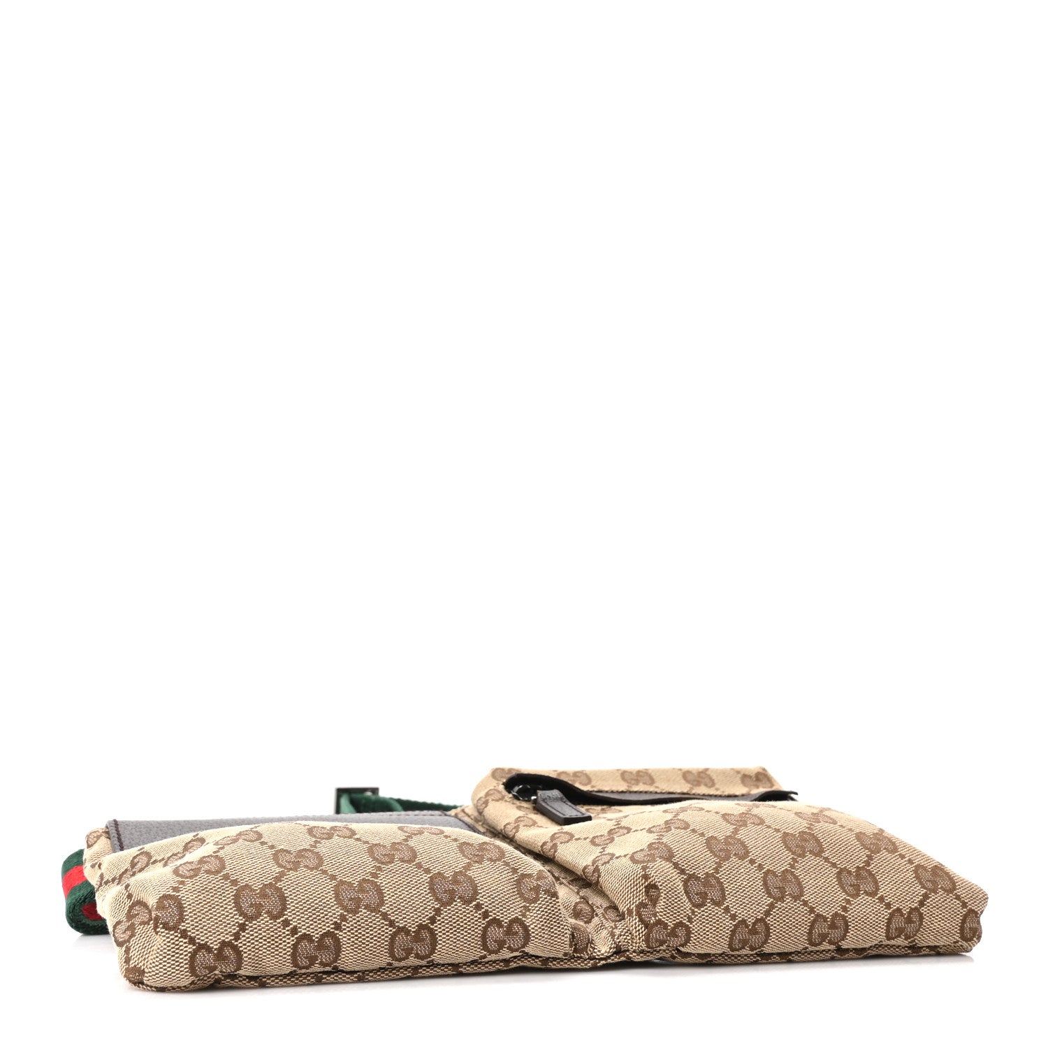 Monogram Web Belt Bag Dark Brown