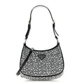 Satin Crystal Cleo Adjustable Strap Shoulder Bag Metal