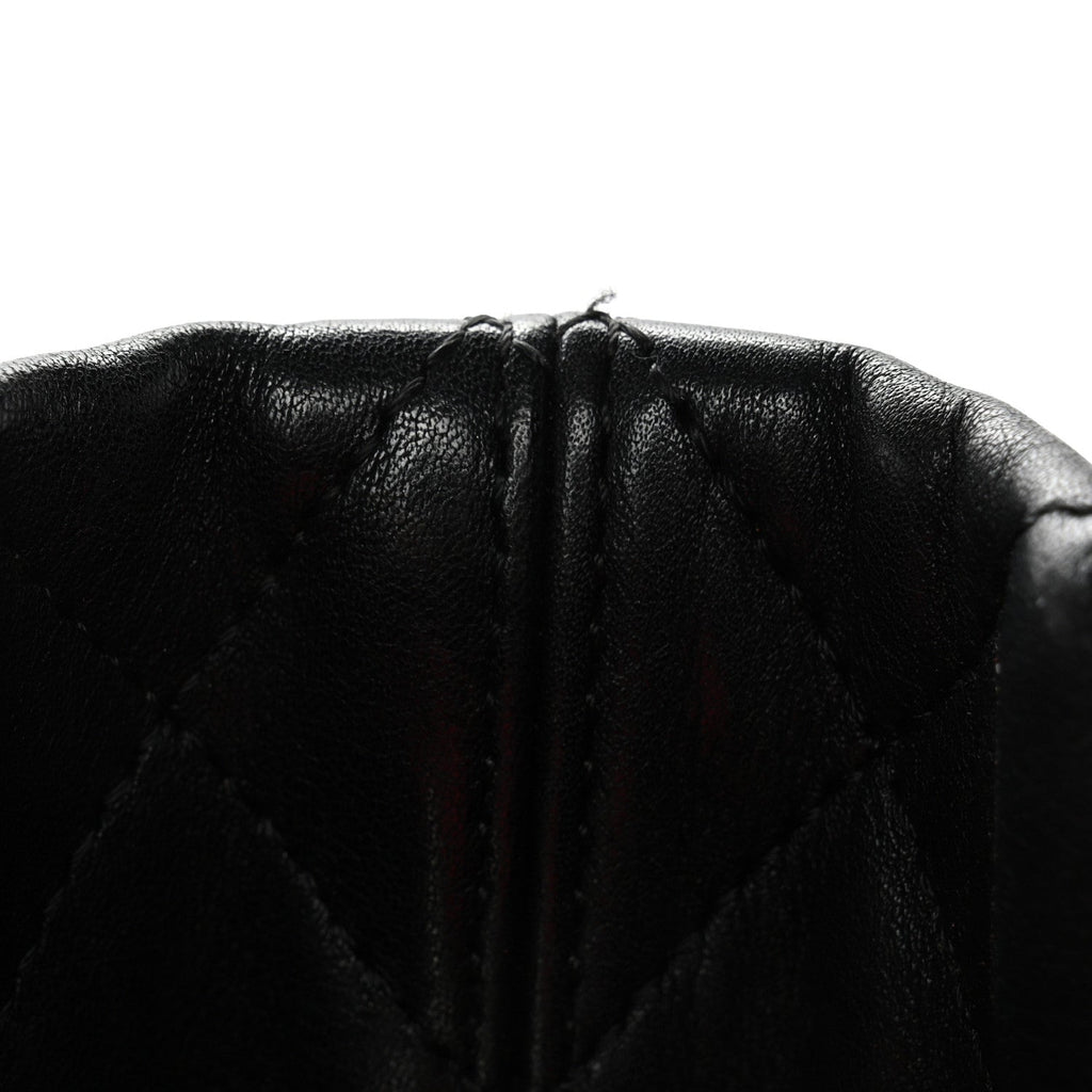 Calfskin Quilted Medium Cambon Tote Black White