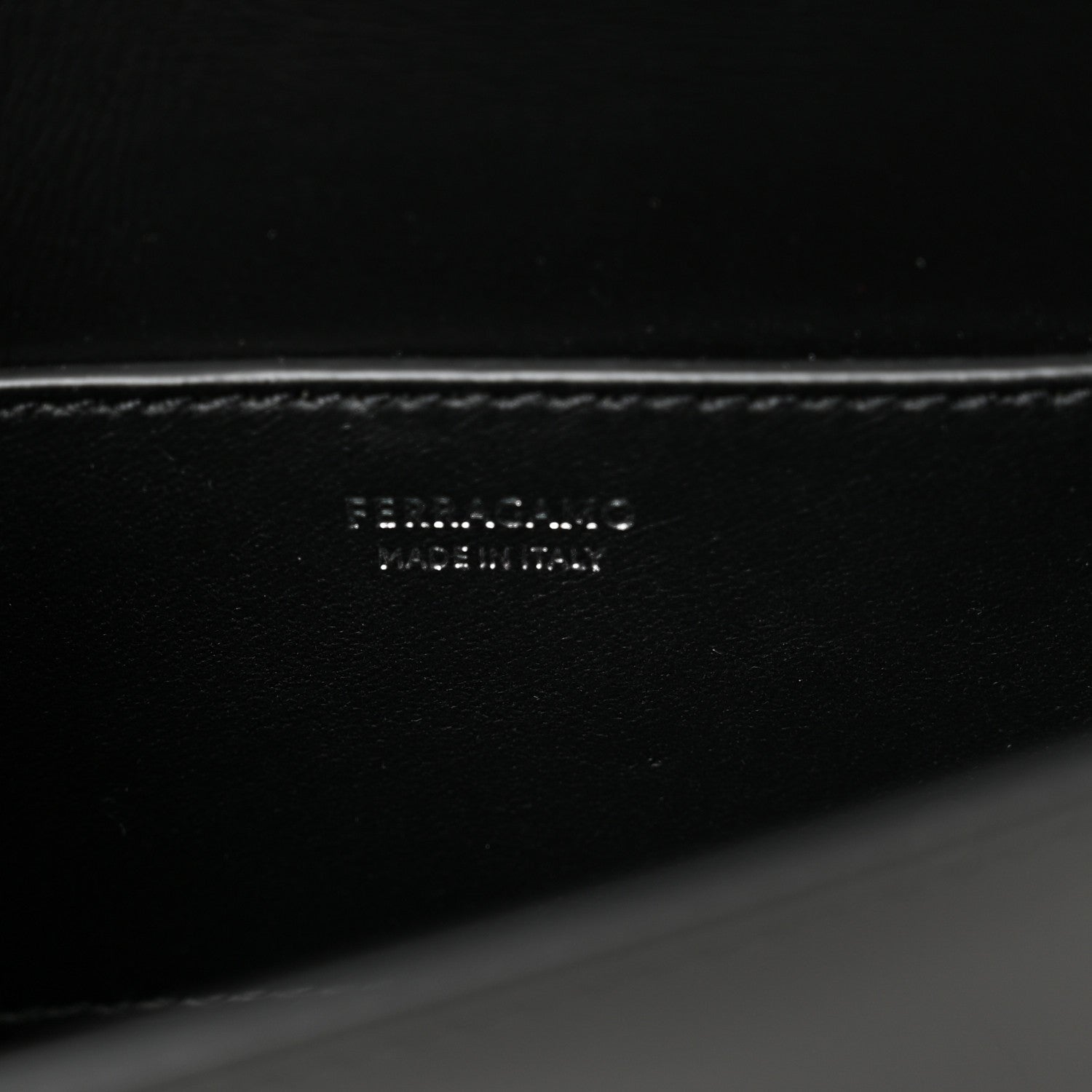 Calfskin Crystal Double Gancini Mini Bag Black