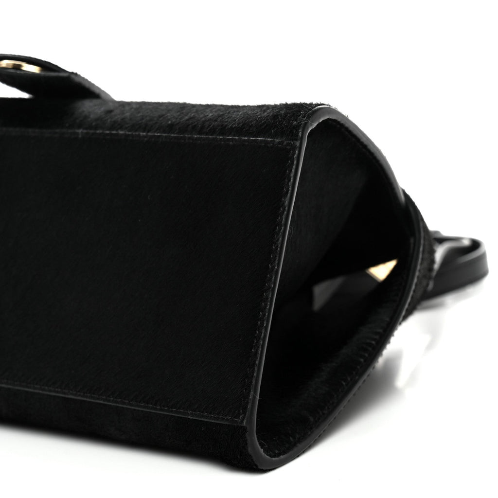 Pony Hair Mini Hug Bag Black