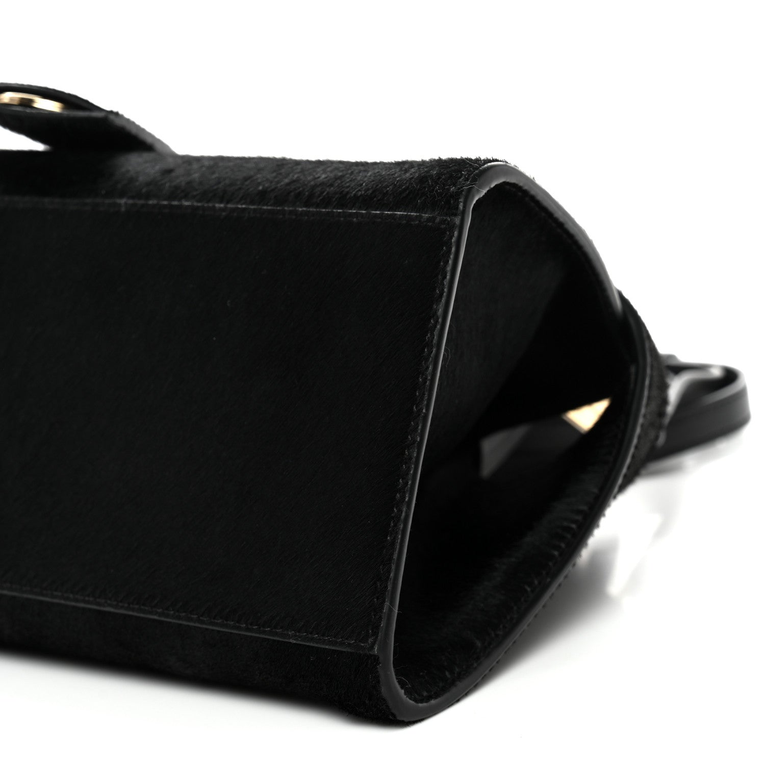 Pony Hair Mini Hug Bag Black
