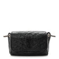 Crinkled Calfskin Matelasse Monogram Niki Body Bag Black