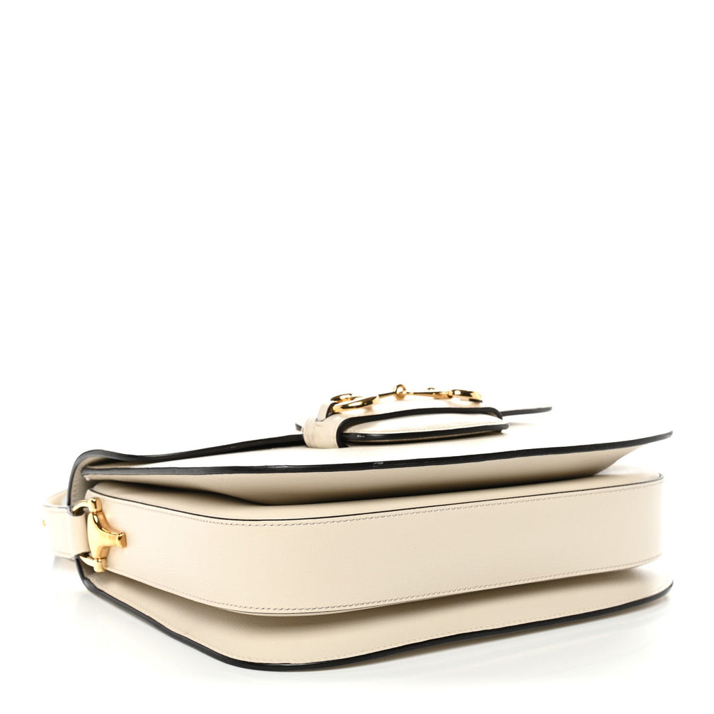 Azalea Calfskin Horsebit 1955 Shoulder Bag Mystic White
