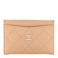 Caviar Quilted  Holder Beige