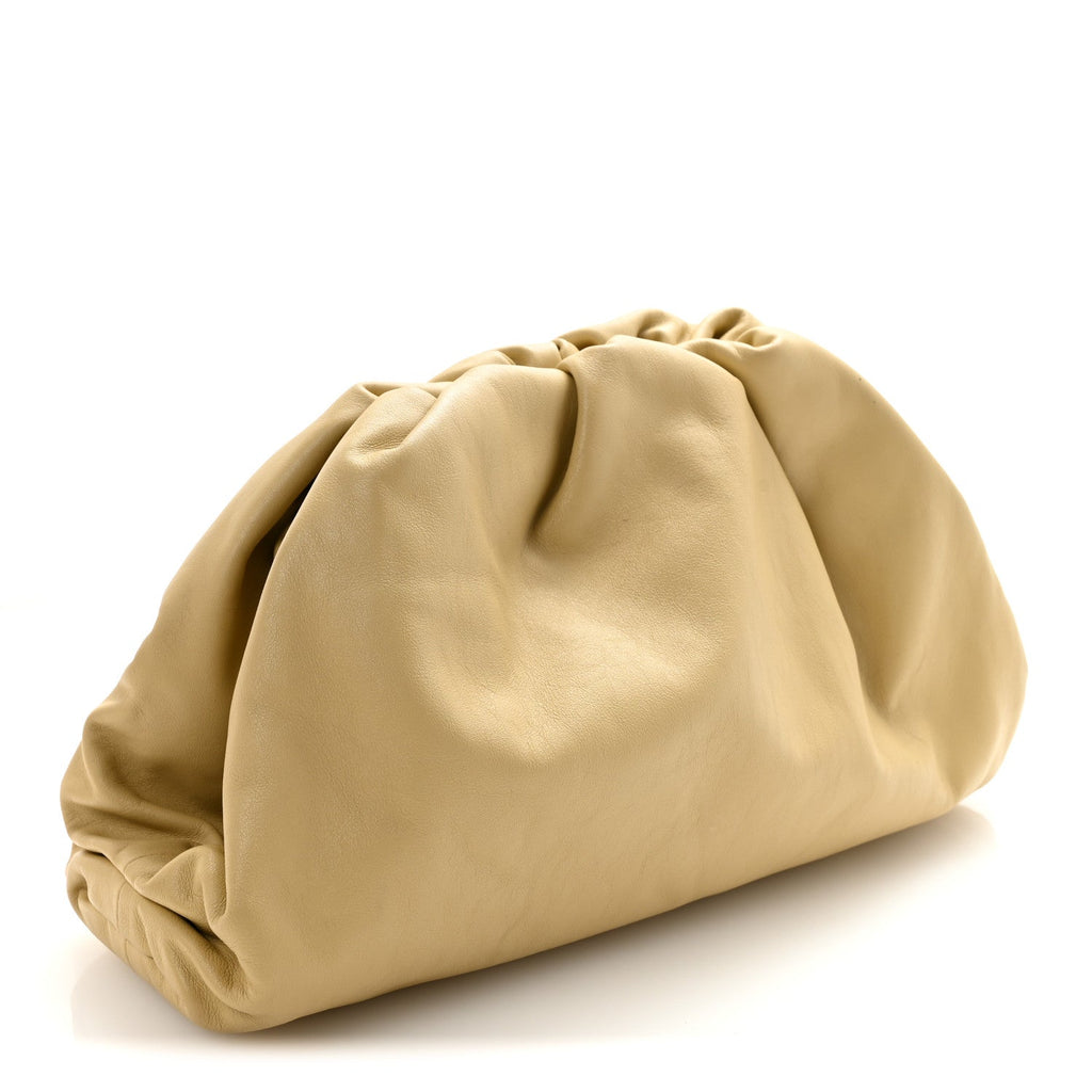 Smooth Butter Calf The Pouch Oversized Clutch Tapioca
