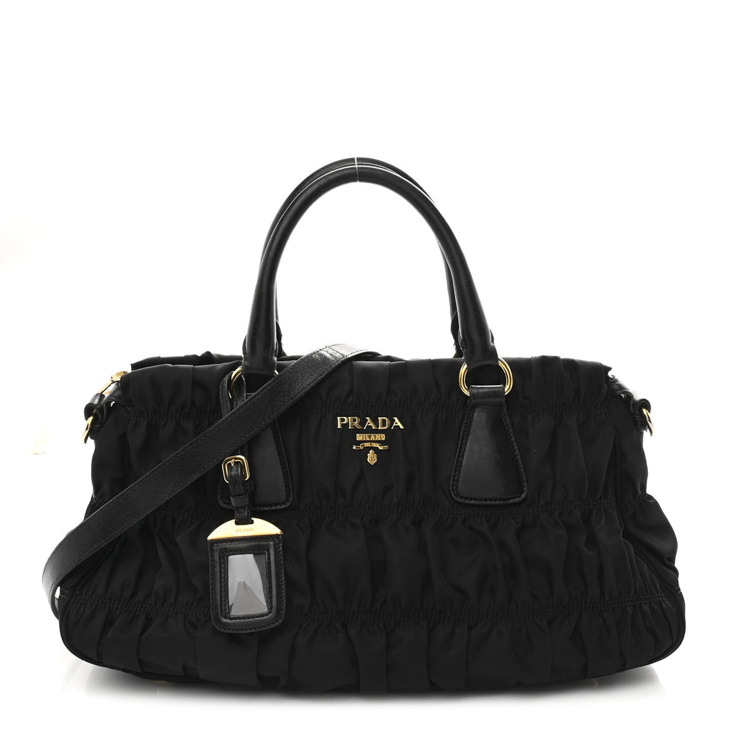 Tessuto Nylon Gaufre Tote Black