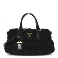 Tessuto Nylon Gaufre Tote Black