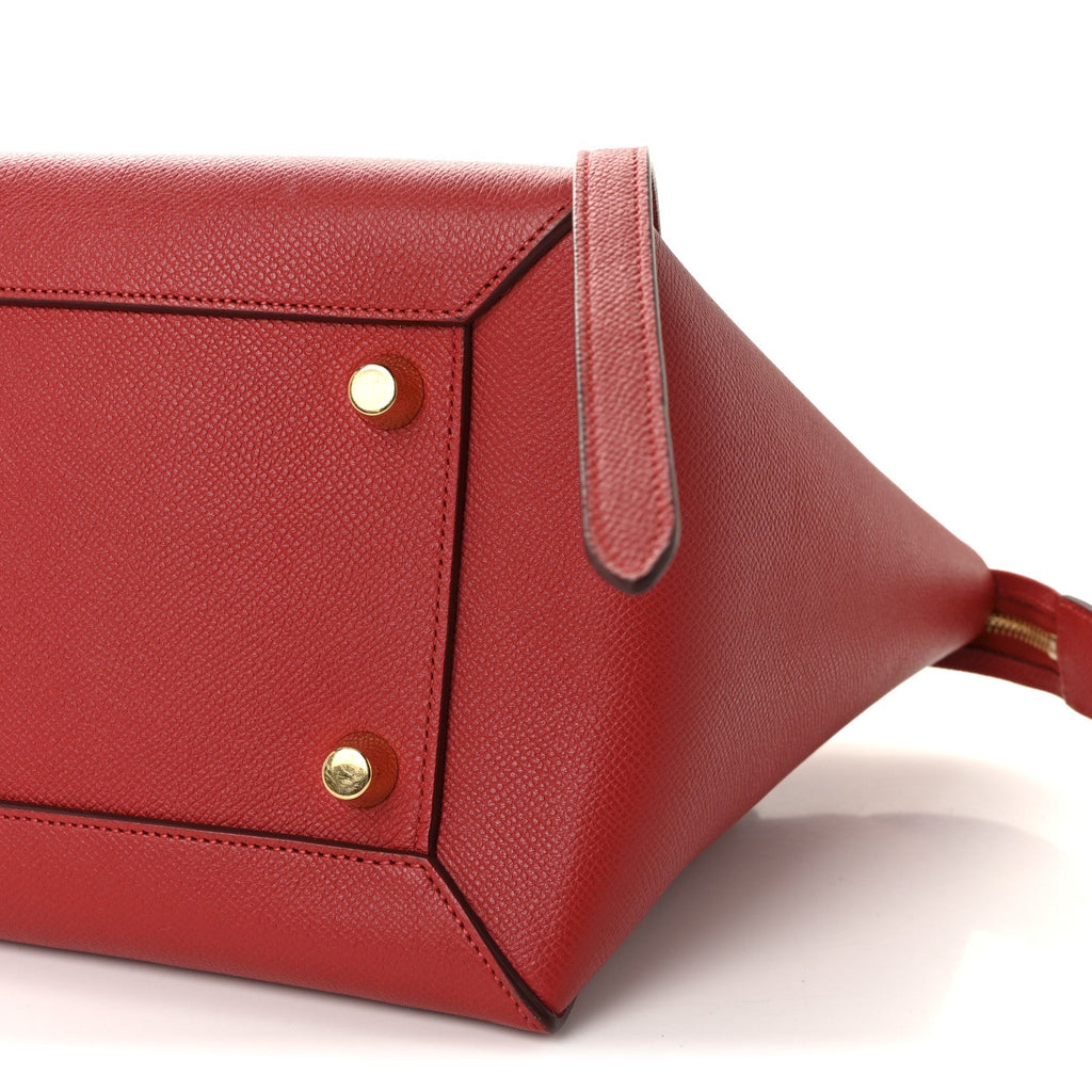 Grained Calfskin Mini Belt Bag Coquelicot